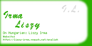 irma liszy business card